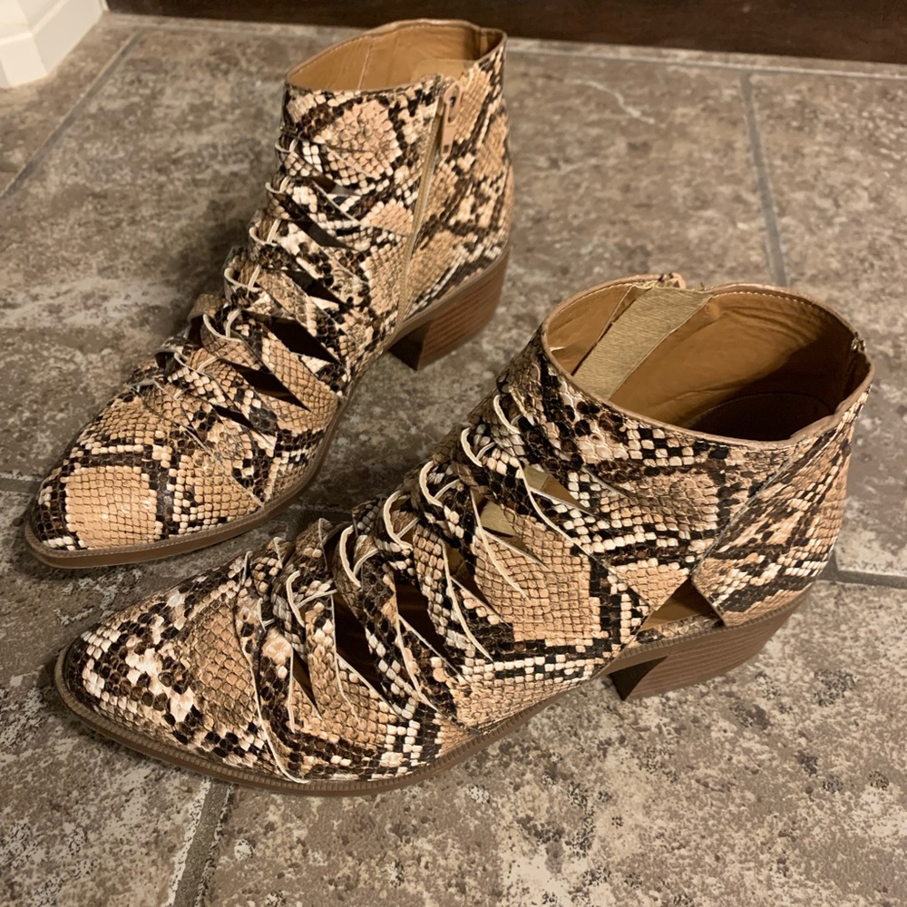 Snake Print Bootie - image 2